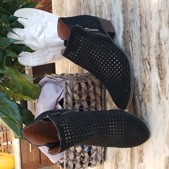 Lucky Brand Shoes - Lucky Brand Black Suede Bootie 8